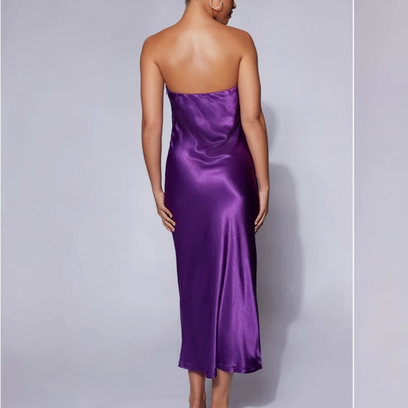 COPY - NWT Meshki Satin Midi Dress - Picture 3 of 7